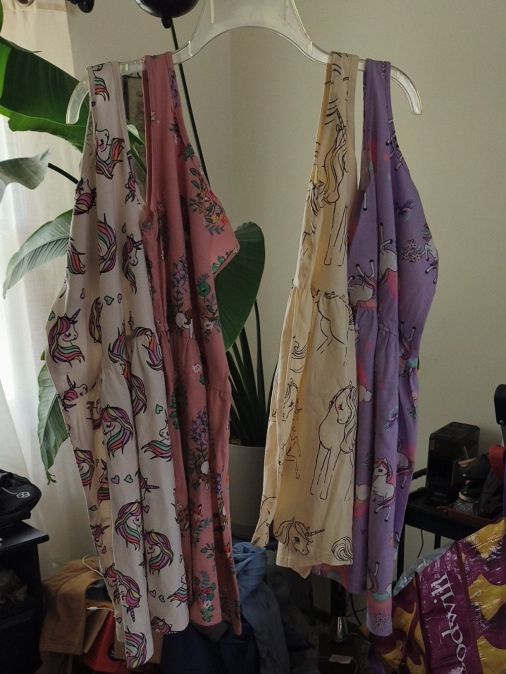 H&M Girls Sleeveless Unicorn Print Dress Bundle